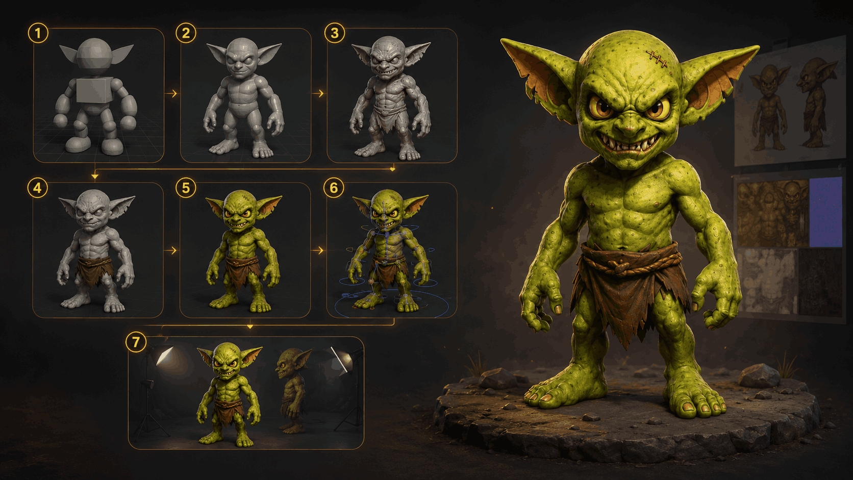 Blender character creation process